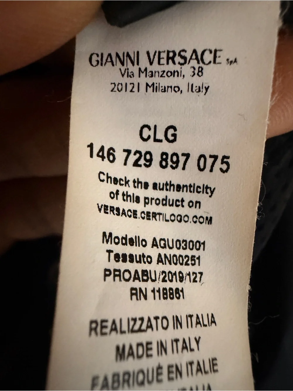 Versace Black & Gold Hooded Windbreaker Jacket